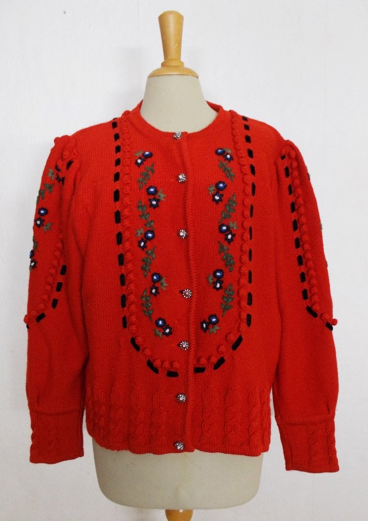 Trachten/folklore super leuk 100% wol vestje van Astrifa! 46, Kleding | Dames, Verzenden, Gedragen, Maat 46/48 (XL) of groter