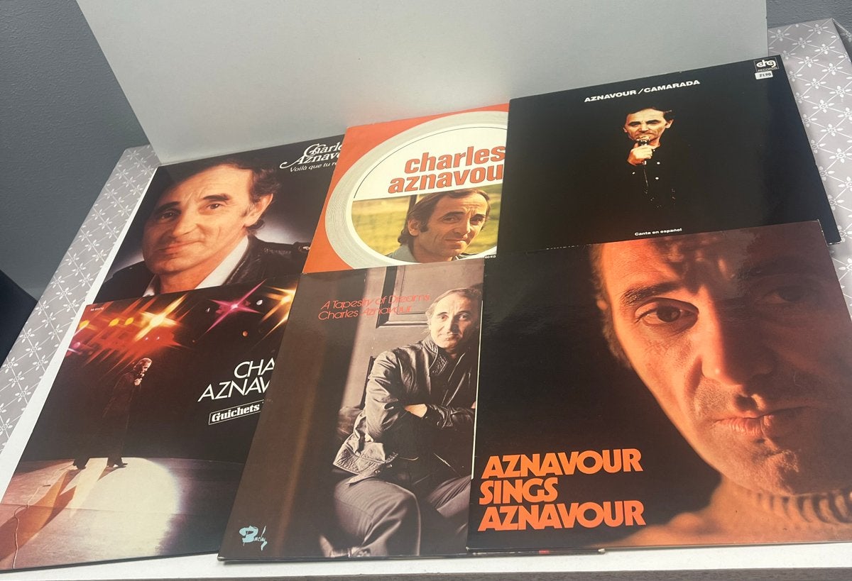 31. Charles Aznavour LP collectie - 6 albums, LP, Gebruikt, Pop, Ophalen of Verzenden