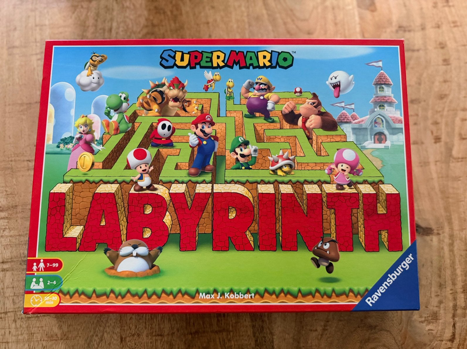 Super Mario Labyrinth bordspel, Ophalen of Verzenden, Zo goed als nieuw