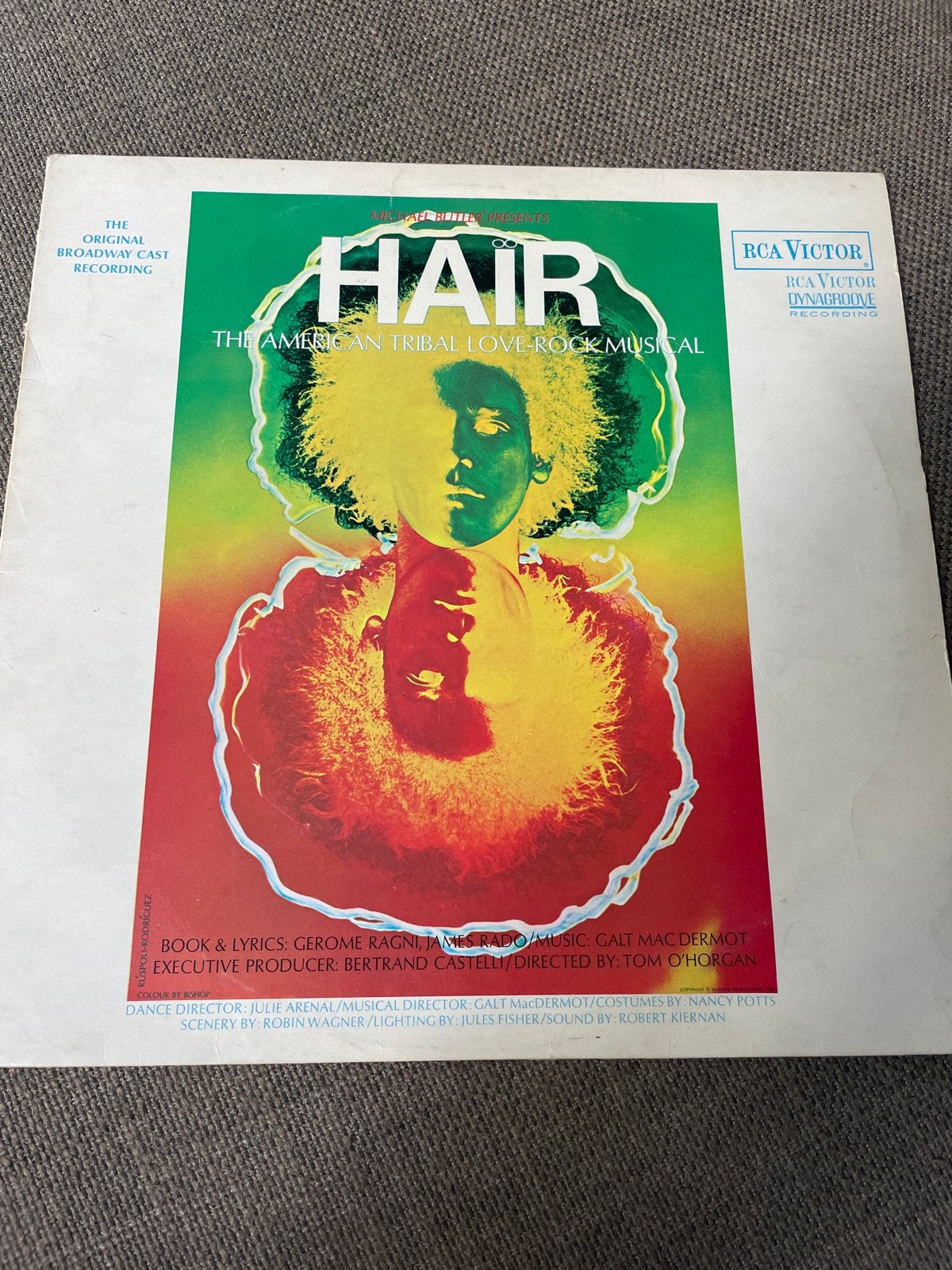 Hair - The Original Broadway Cast Recording LP, Cd's en Dvd's, LP, Rock, Gebruikt, Ophalen of Verzenden