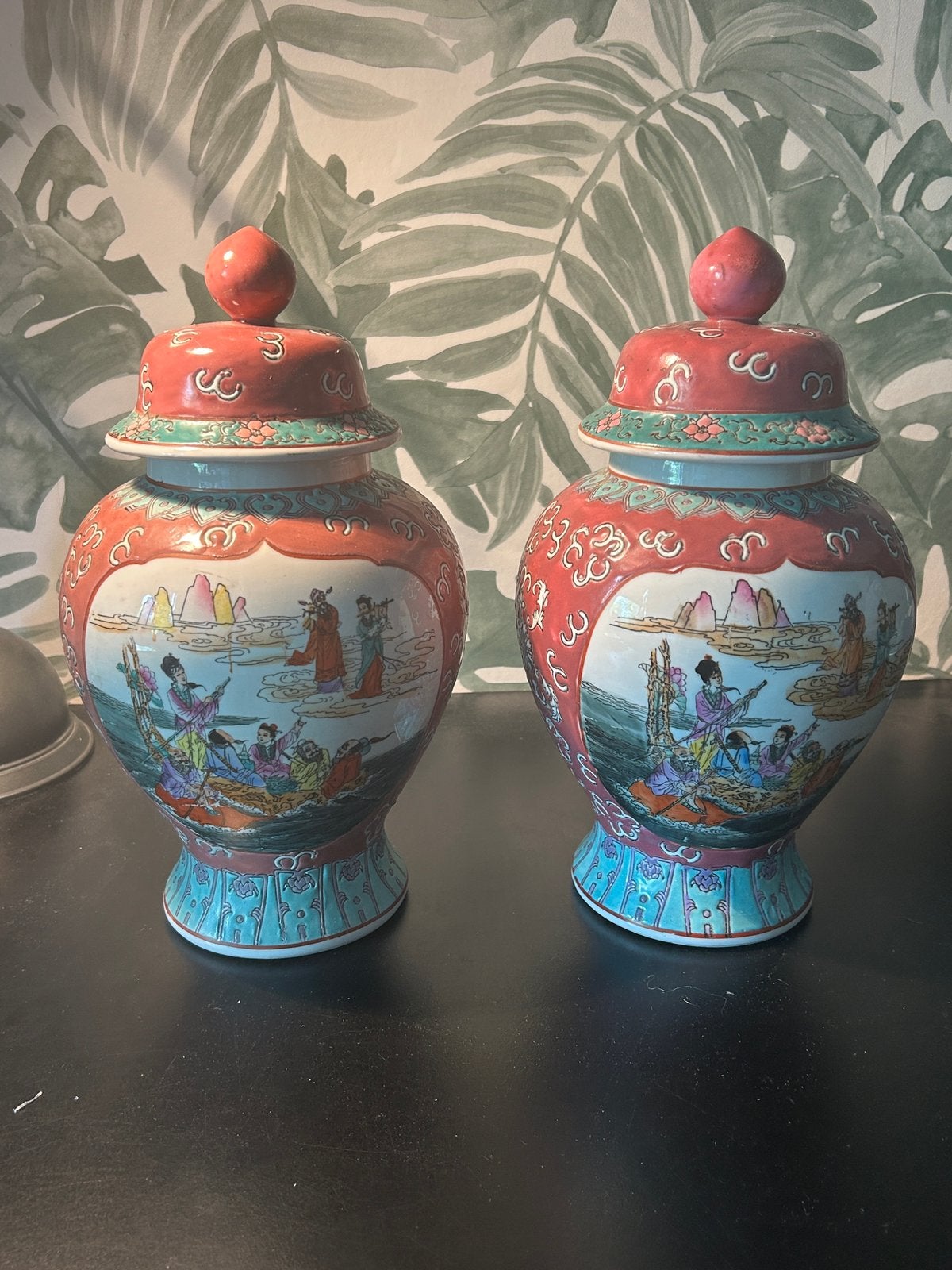 Set Chinese balustervazen, 30 cm hoog, Ophalen of Verzenden
