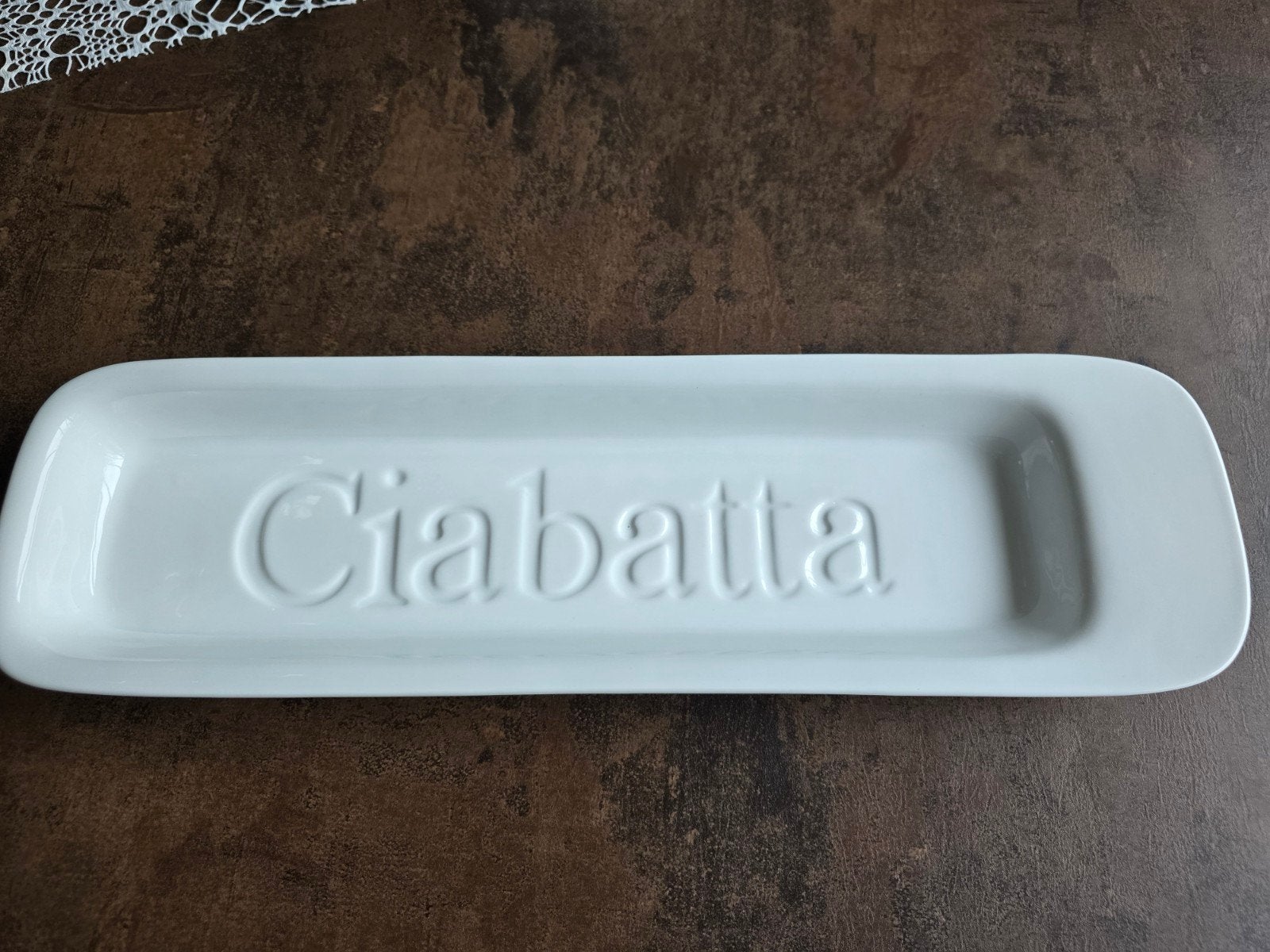 Grote XL keramieke ciabatta broodschaal/ serveerschaal nieuw, Ophalen of Verzenden, Nieuw, Hout