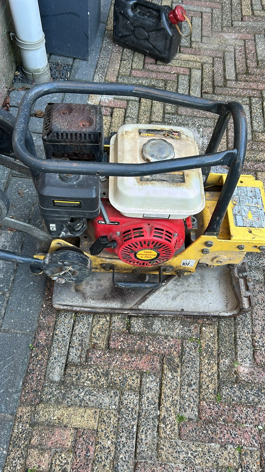 Trilplaat en motorslijper, Ophalen, Gebruikt