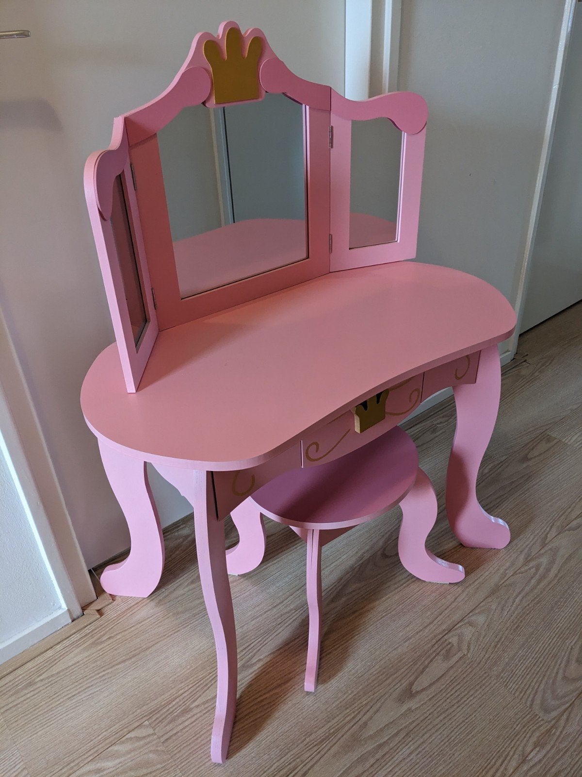 Make up tafeltje hout roze prinses, Ophalen, Zo goed als nieuw, Tafel(s)