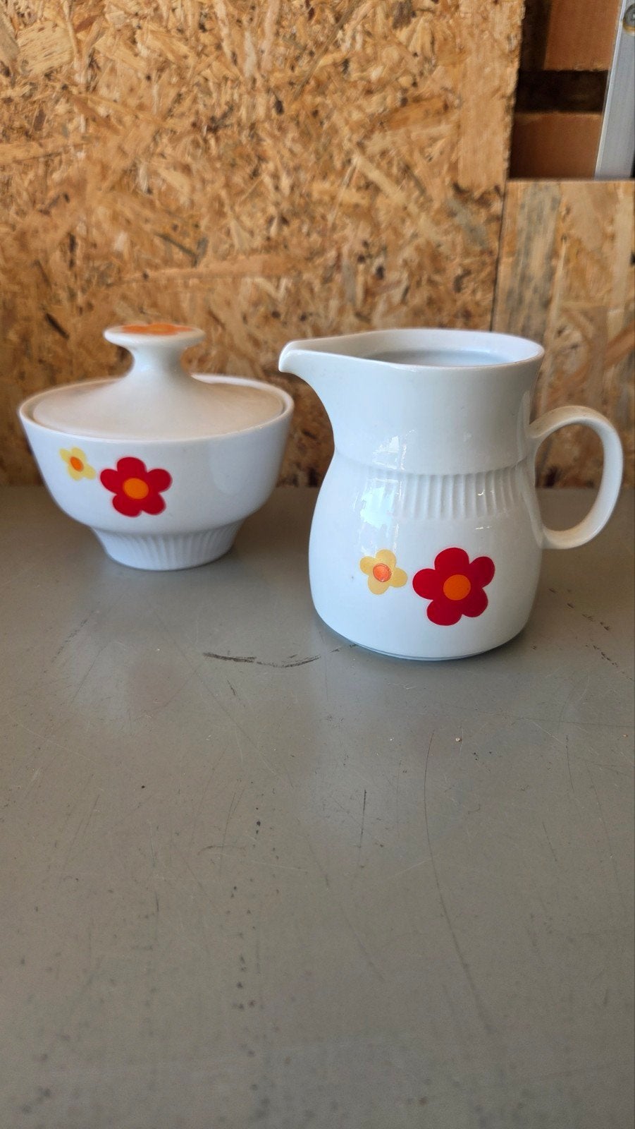 vintage suiker en melk setje, colditz 43, Ophalen of Verzenden
