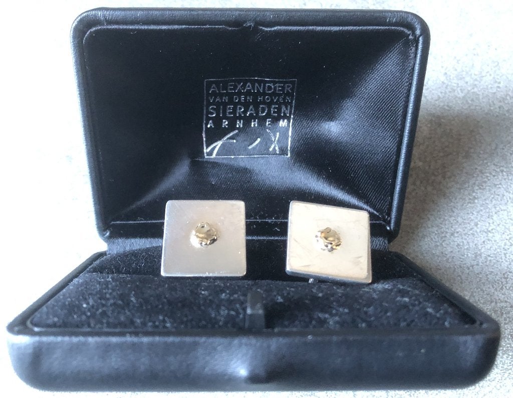 MANCHETKNOPEN - ZILVER - ALEXANDER VAN DEN HOVEN, Sieraden, Tassen en Uiterlijk, Manchetknopen, Ophalen of Verzenden, Zo goed als nieuw