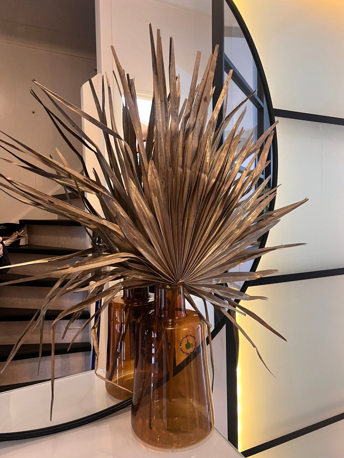 3 X GROOT FORMAAT LARGE GOUDEN PALM BLAD BLADEREN GOUD, Ophalen of Verzenden, Zo goed als nieuw