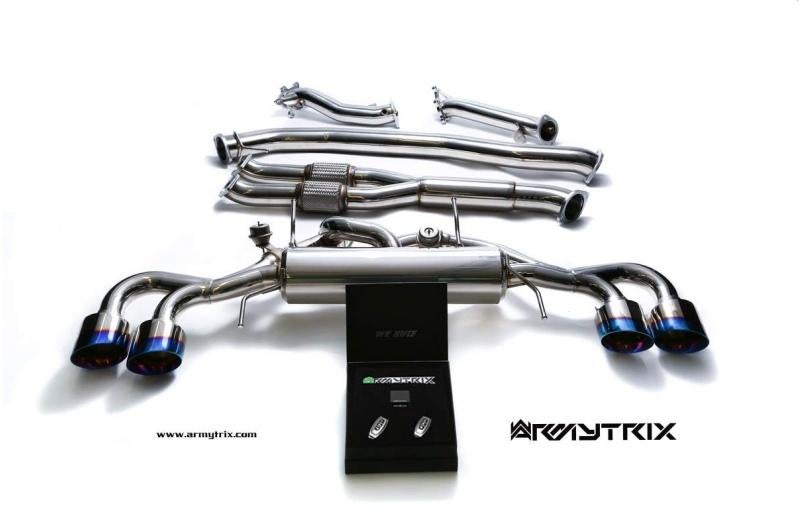 Armytrix RVS uitlaatsysteem burnt tips - Nissan R35 GTR GT-R, Ophalen of Verzenden