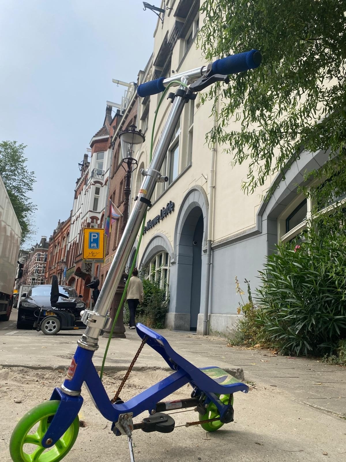 Space Scooter Junior - Blauw/Groen, Ophalen, Gebruikt, Space Scooter