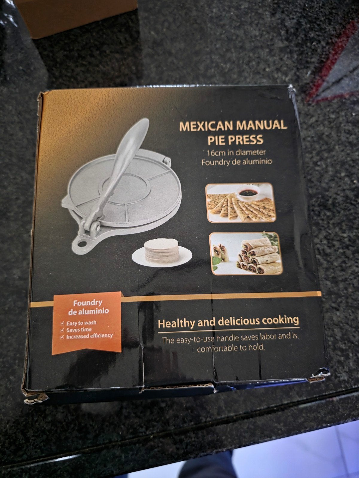 Nieuwe handmatige tortillapers van aluminium, 16 cm, Overige typen, Ophalen of Verzenden, Metaal, Overige merken