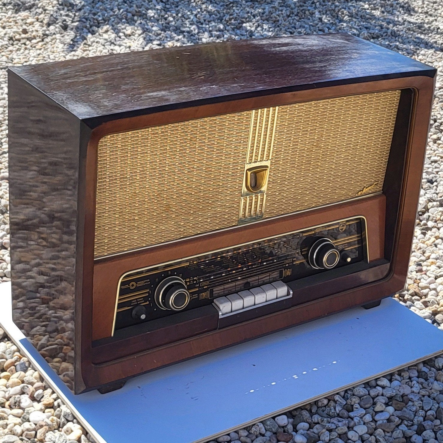 WERKENDE oude Philips Bi-Ampli buizenradio – vintage, Ophalen