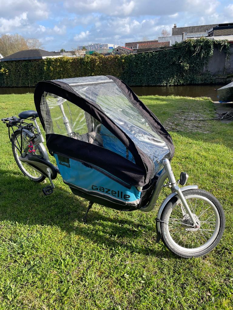 Bakfiets, niet elektrisch, Ophalen, Gebruikt, 3 kinderen, Huif