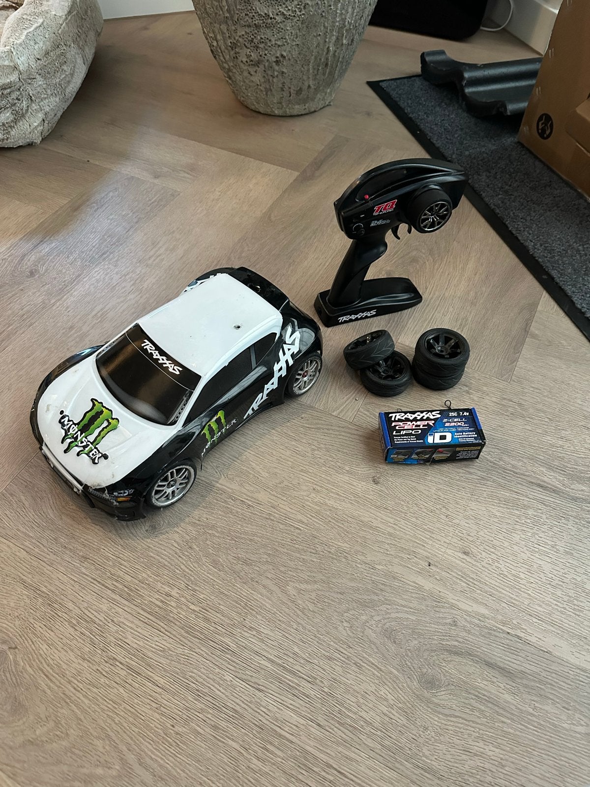 Traxxas Rally VXL 1/16 RC Auto met extra's, Elektro, Gebruikt, Ophalen of Verzenden, RTR (Ready to Run)