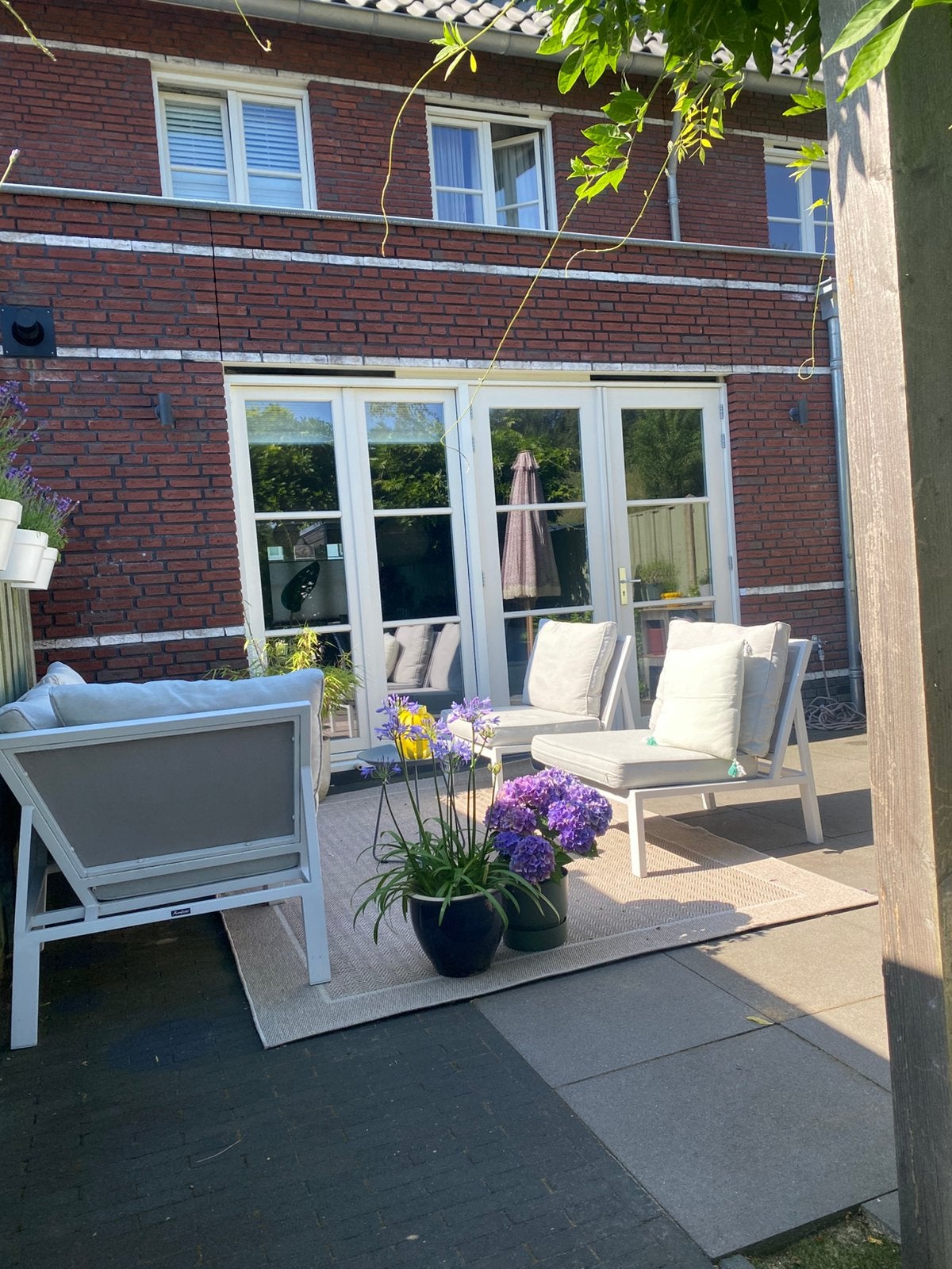 Loungebank wit bij kees smit gekocht manifesto gebruikt, Ophalen, 5 zitplaatsen, Kunststof, Zo goed als nieuw