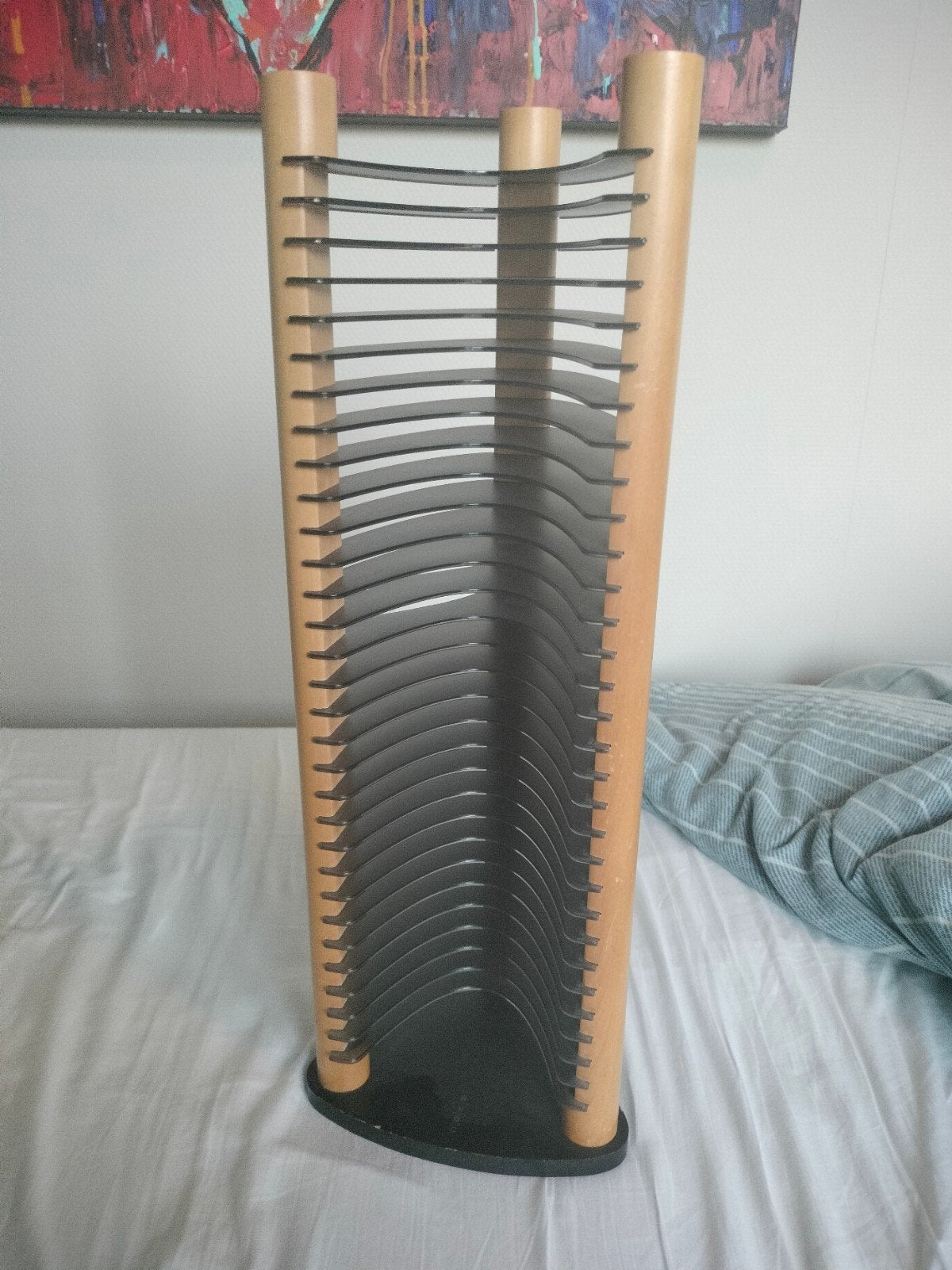 Houten CD-rek / cd opberg rack, Gebruikt, Ophalen of Verzenden, 25 tot 75 discs, Cd's