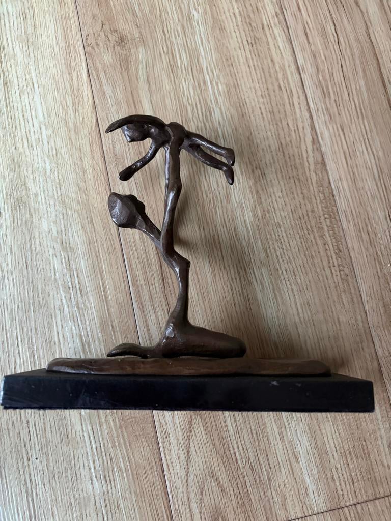 Bronzen sculptuur: Moeder met kind, 20 cm hoog, Groep mensen, Ophalen of Verzenden, 20 - 50 cm, Beeld