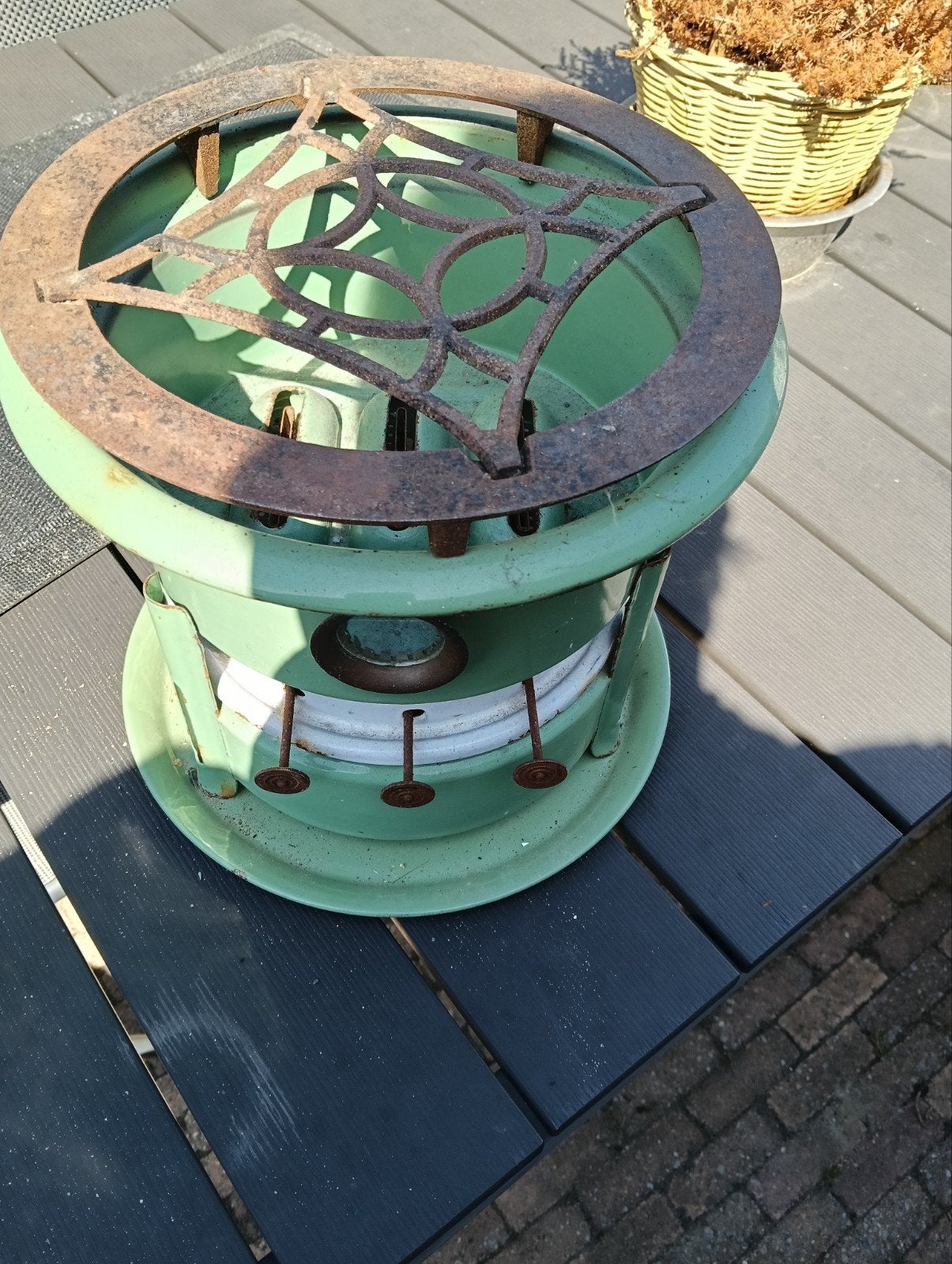 Vintage Kachel / Petroleumkachel - Groen, Ophalen of Verzenden