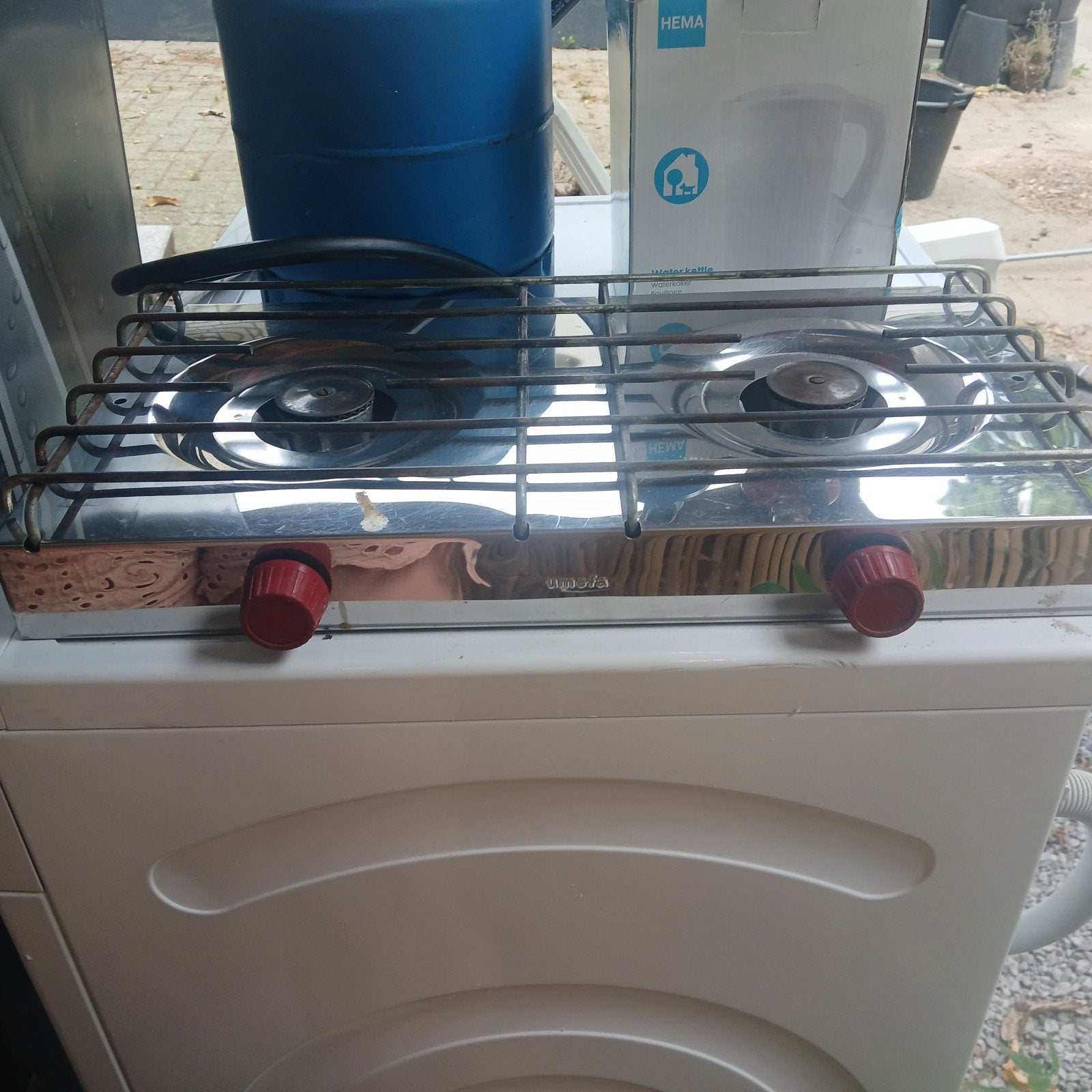 Camping gas kooktoestel inclusief gasfles, Witgoed en Apparatuur, Kookplaten, Ophalen, Vrijstaand, Gas, 3 kookzones of minder