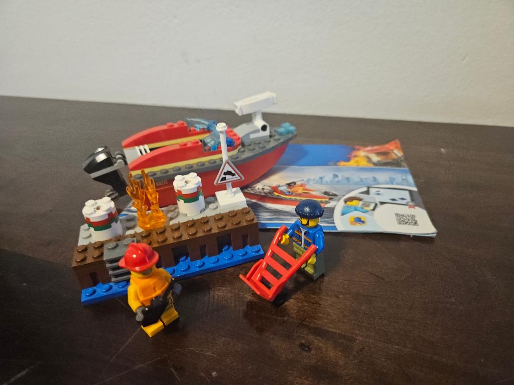 Lego City - Brandweer kade brand - 60213, Ophalen, Compleet, City, Lego