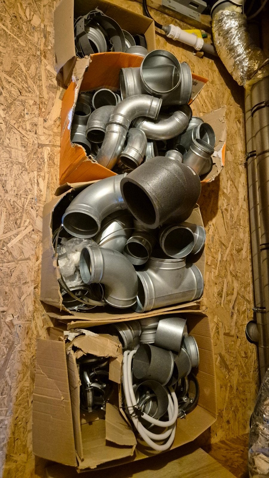 Grote partij ventilatie hulpstukken 100, 125 en 160mm, Ophalen, Nieuw, Ventilator en Afzuiger