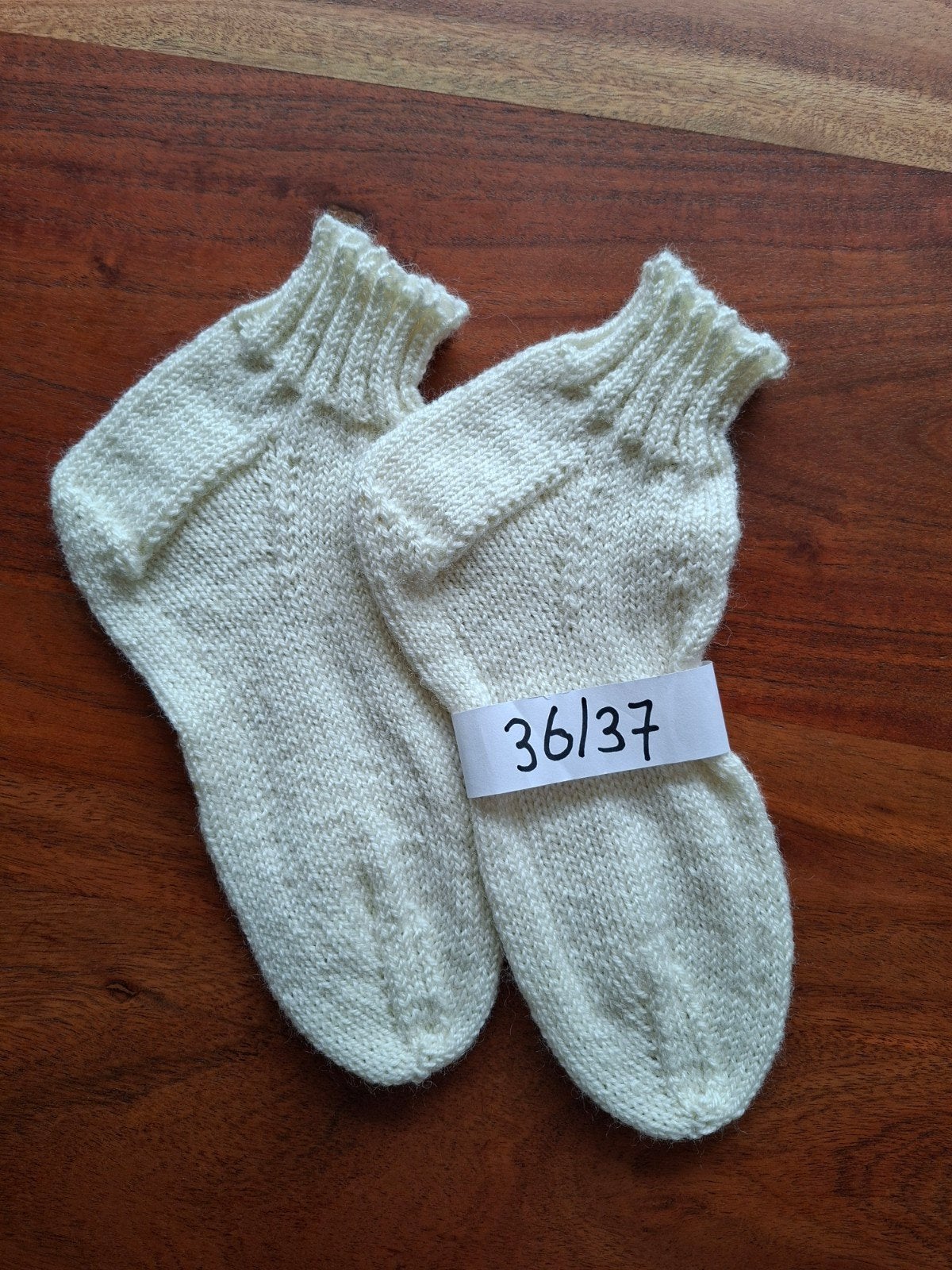 Handgebreide sneaker sokjes, maat 36/37, Kleding | Dames, Sokken en Kniesokken, Wit, Maat 35 t/m 38, Nieuw