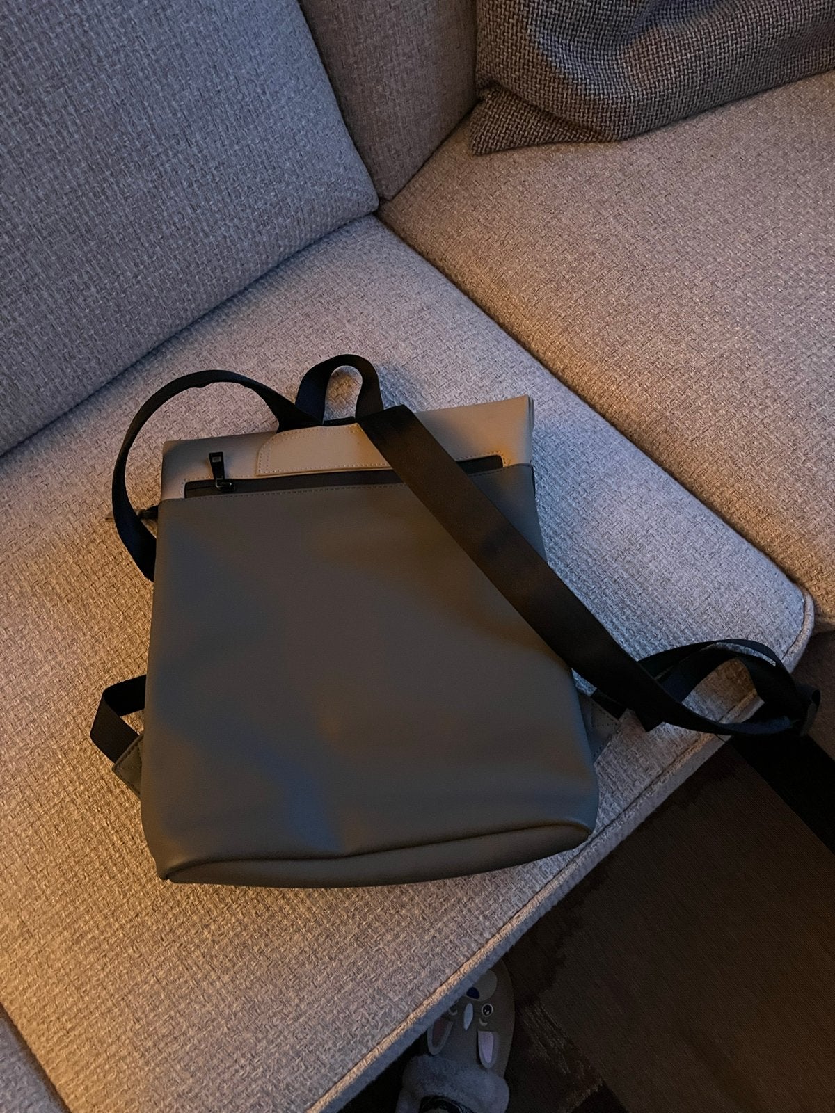 Daniel Ray Rugzakje Beige/Grijs - Stijlvol en Compact, Overige merken, Gebruikt, Minder dan 30 cm, Ophalen of Verzenden