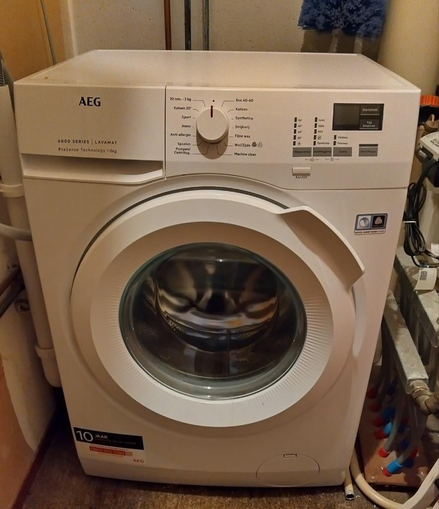AEG 6000 Series Lavamat ProSense 8kg Wasmachine, Witgoed en Apparatuur, Wasmachines, Ophalen, Gebruikt, Energieklasse A of zuiniger