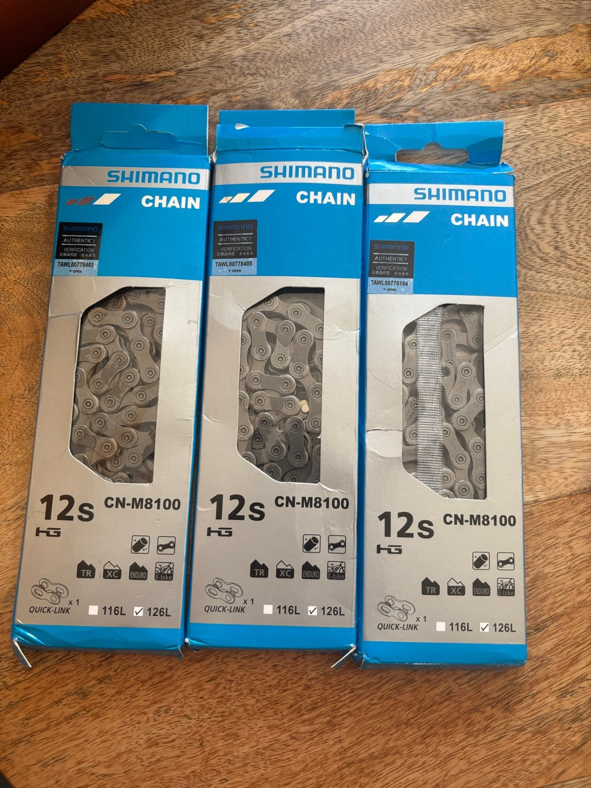 Shimano CN-M8100 12s HG ketting (3 stuks), Derailleur of Ketting, Ophalen, Elektrische fiets, Nieuw