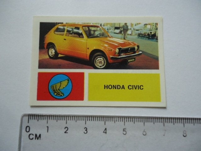 plaatje oud HONDA Civic auto oldtimer klassieker jaren 70, Verzenden, Plaatje