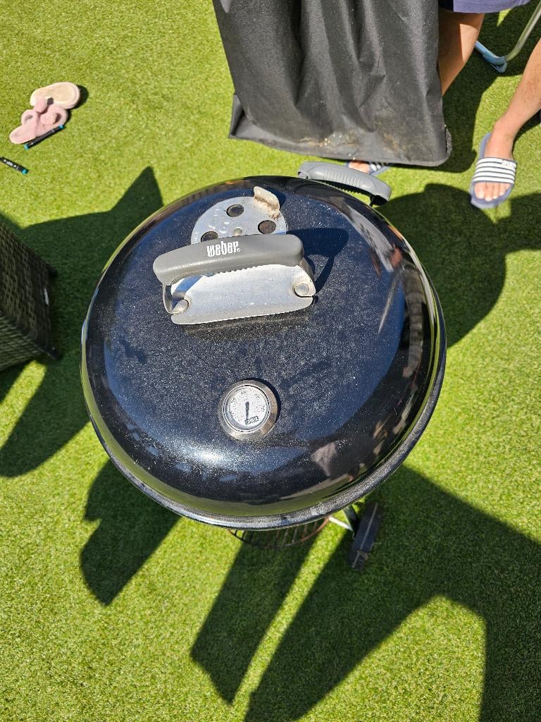 Weber bbq met hoes en thermostaat, Ophalen, Zo goed als nieuw, Weber, Met accessoires