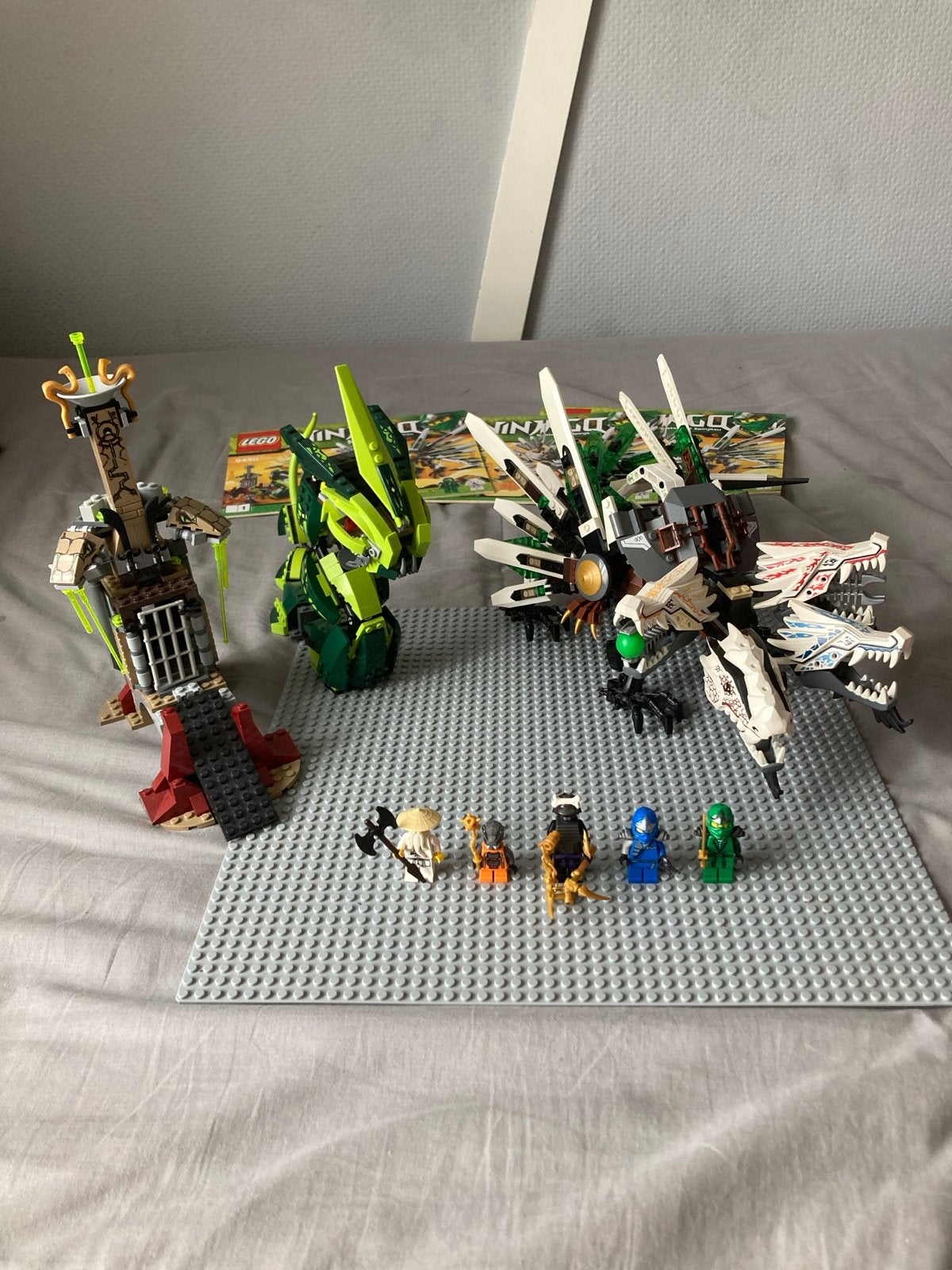 Lego Ninjago Epic Dragon Battle set 9450, Ophalen of Verzenden, Gebruikt