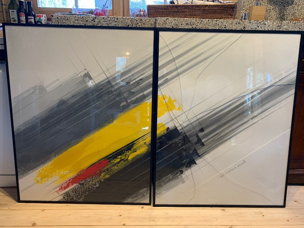 Kunst, Ophalen, Acrylverf, Landschap, Papier