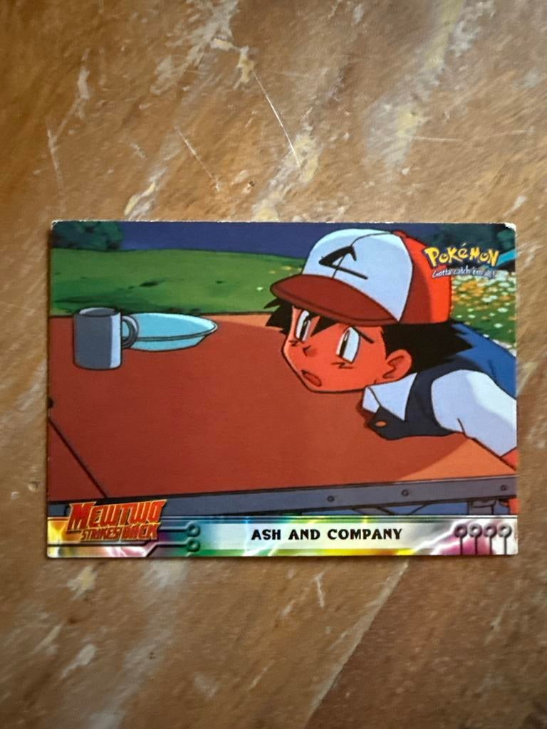 Pokémon Mewtwo Strikes Back - Ash and Company Topps, Ophalen of Verzenden, Gebruikt, Losse kaart