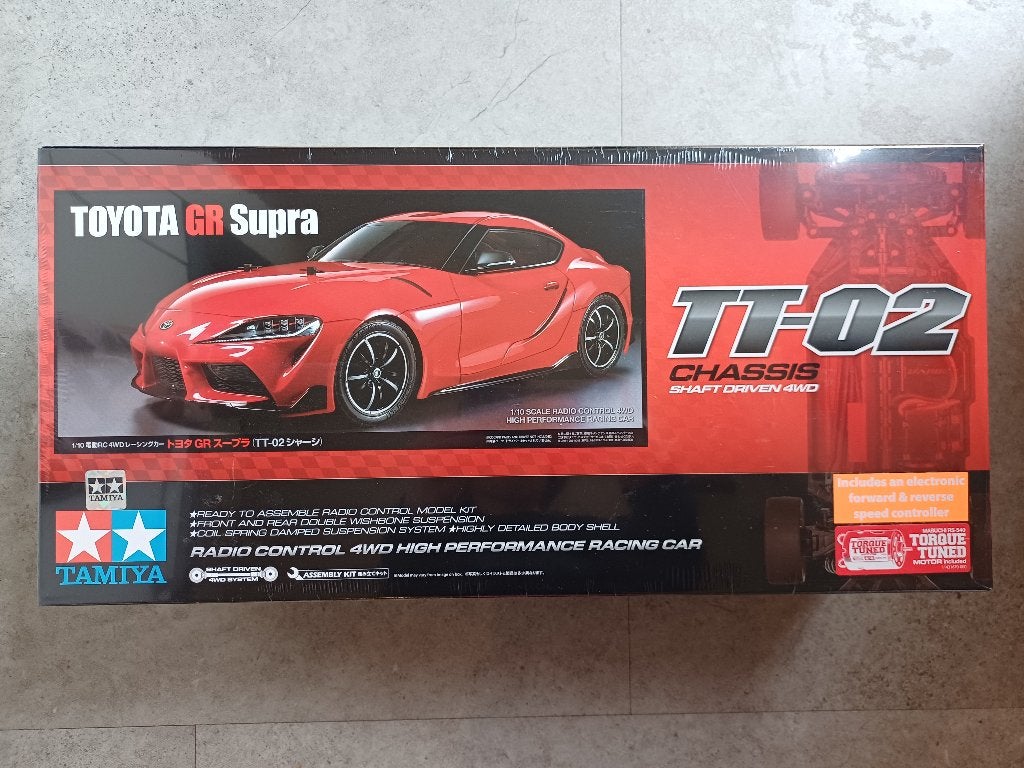 Tamiya 58674 RC Toyota GR Supra TT-02 Nieuw in doos, Hobby en Vrije tijd, Elektro, Nieuw, Ophalen of Verzenden, Schaal 1:10