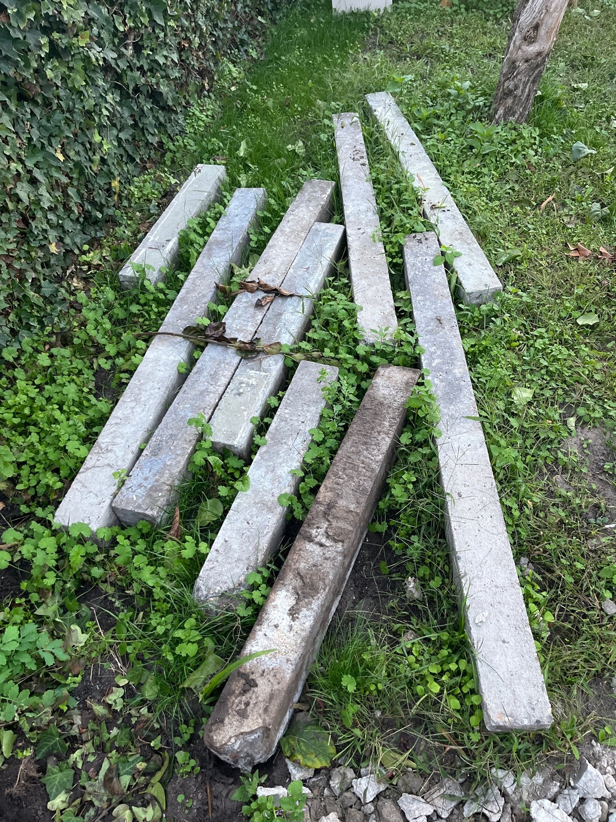Betonpalen met staaldraad, diverse lengtes, Ophalen, Gebruikt, Overige typen, 50 mm of meer
