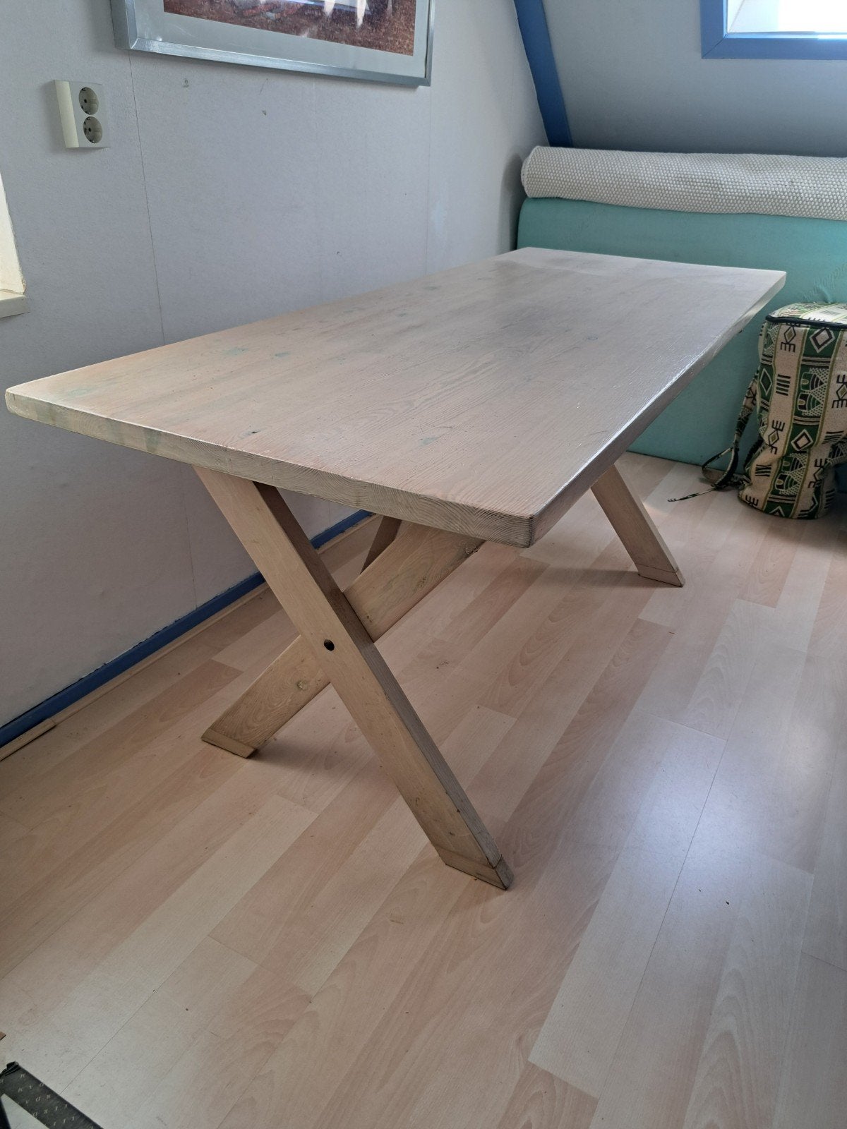 Houten tafel  180x75x75cm, Ophalen, Rechthoekig, 150 tot 200 cm, 50 tot 100 cm