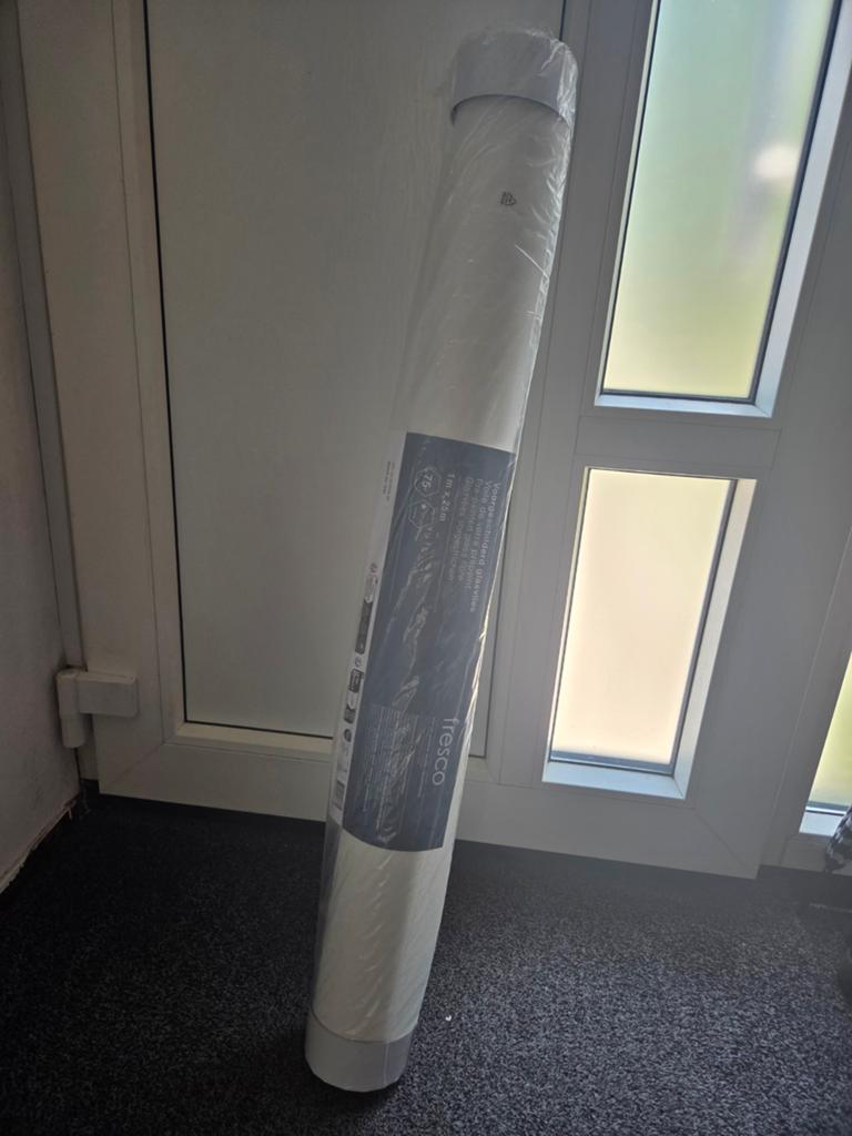 Glasvliesbehang, 20meter, Ophalen, 10 tot 25 m², Wit