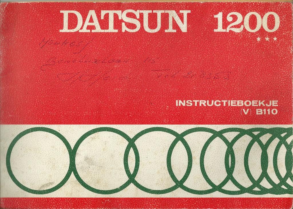 handleiding instructieboekje Datsun 1200 en Bluebird, Ophalen of Verzenden