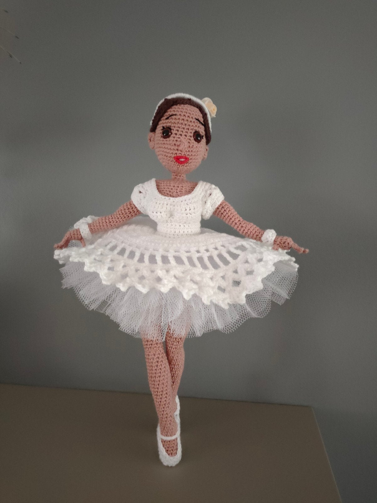 Gehaakte Ballerina Pop - Handgemaakt, Kinderen en Baby's, Speelgoed | Poppen, Ophalen of Verzenden, Nieuw, Overige typen