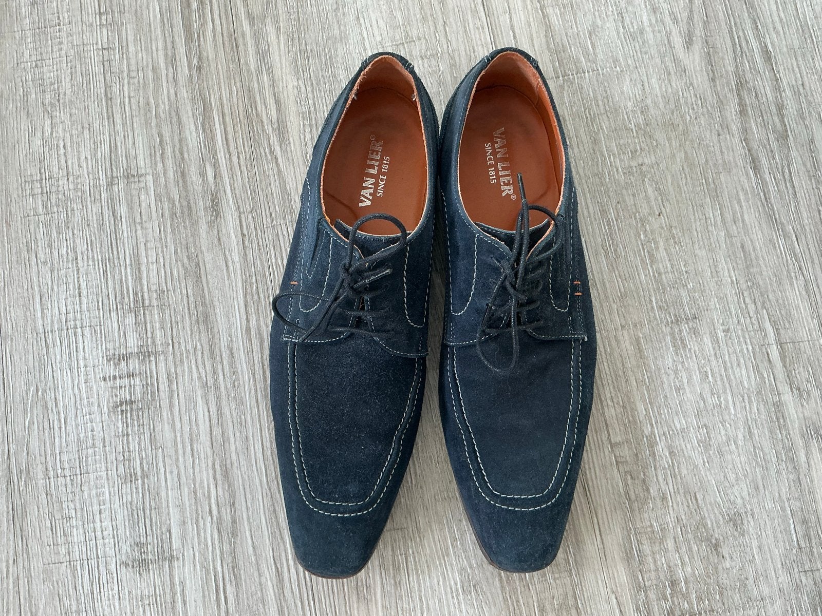 Van Lier Nette Schoenen - Maat 8 1/2, Ophalen, Gedragen, Blauw, Veterschoenen