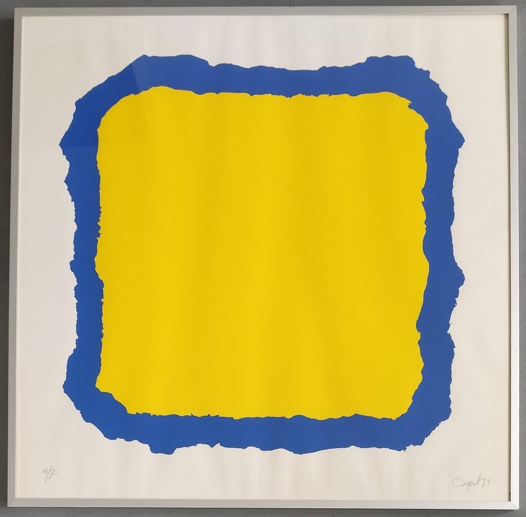 Bram Bogart – ingelijste gesigneerde litho, Antiek en Kunst, Ophalen