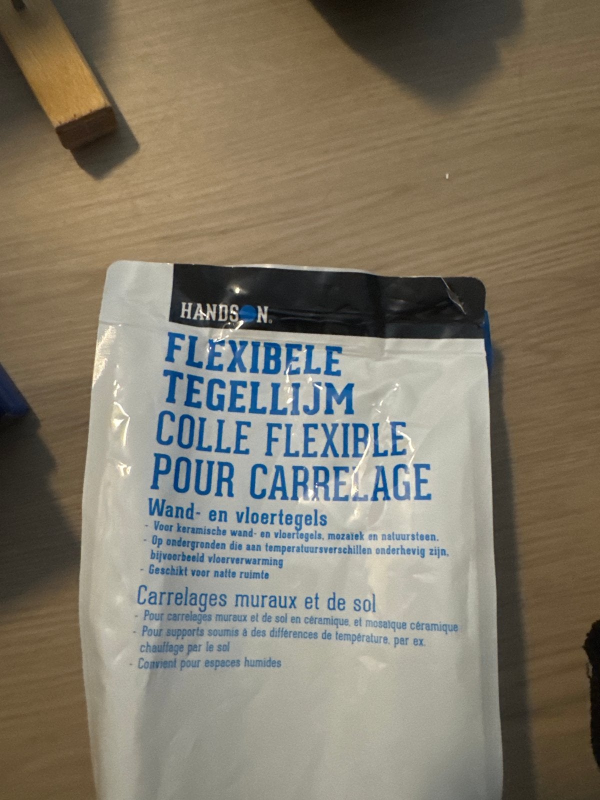 Hands N Flexibele Tegellijm - 4 kg Grijs, Overige materialen, Overige typen, Nieuw, Ophalen of Verzenden