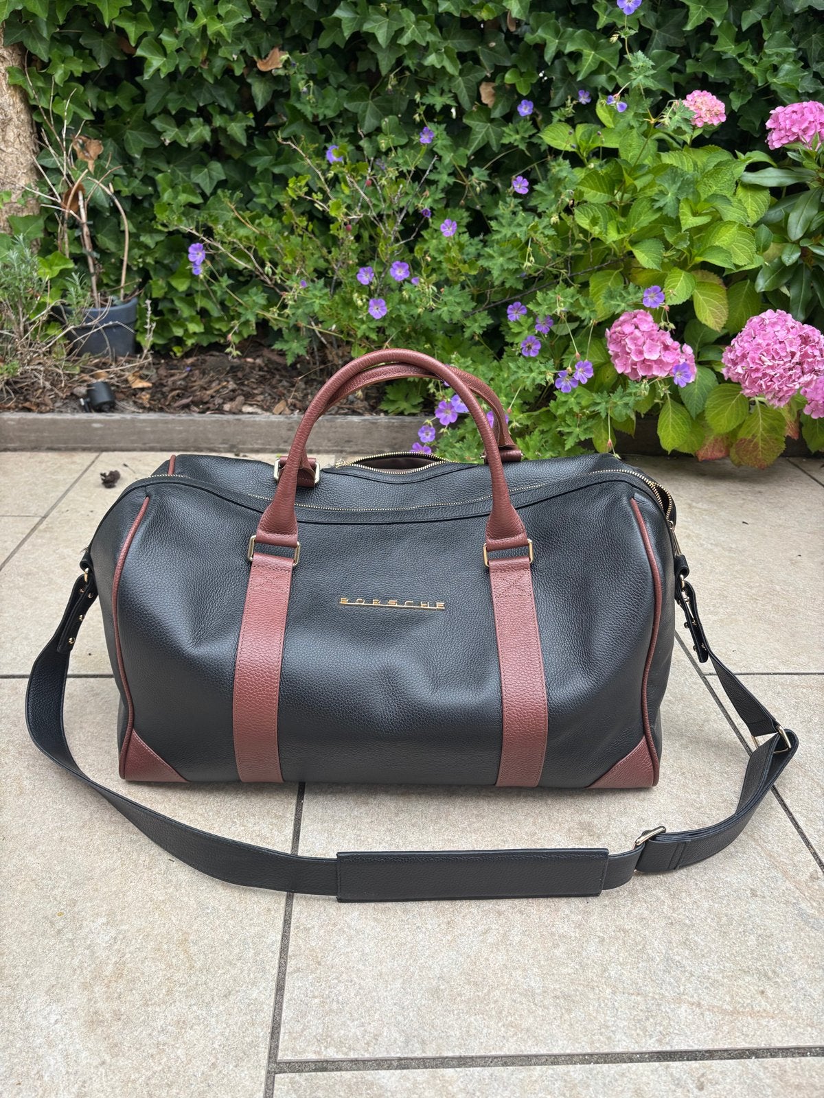 Porsche leren touring bag 356 - Nieuwstaat, Ophalen, 40 tot 60 cm, 20 tot 30 cm, Bruin