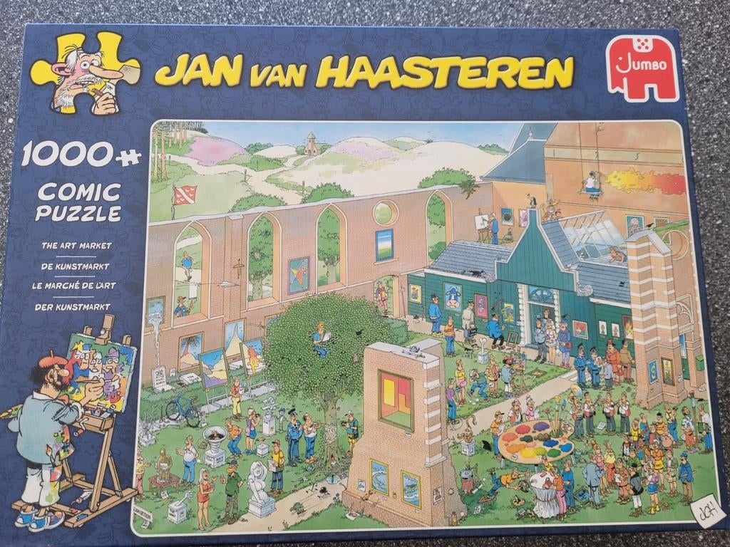 Jan van Haasteren De Kunstmarkt, Ophalen of Verzenden, 500 t/m 1500 stukjes, Zo goed als nieuw, Legpuzzel