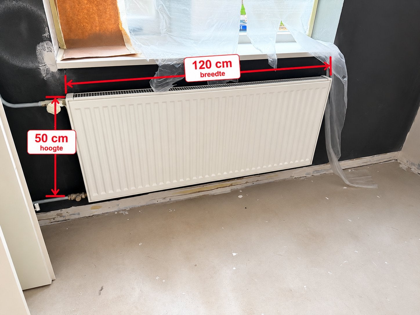 4 witte radiatoren / verwarmingen – diverse afmetingen, Ophalen, 30 tot 80 cm, Gebruikt, Radiator