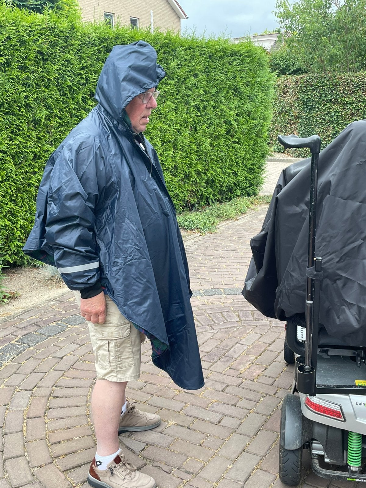 Regenponcho voor scootmobiel zgan, Ophalen, Zo goed als nieuw, Regenjas