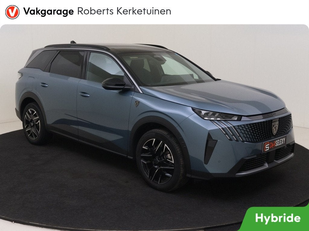 Peugeot 5008 Hybrid 145PK GT Automaat 7-Persoons Navigatie C, Auto's, Gebruikt, 1199 cc, Blauw, Bedrijf