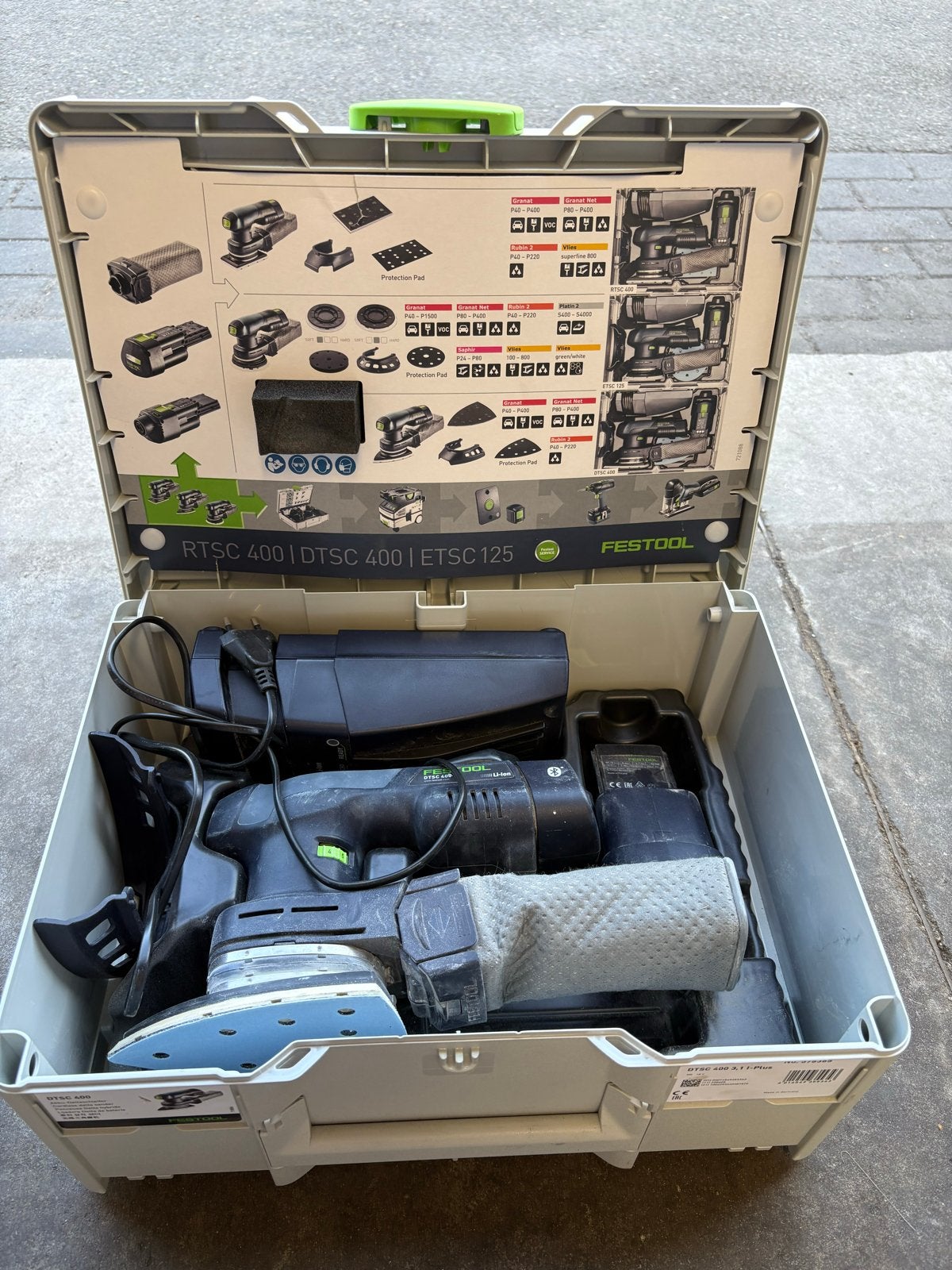 Festool DTSC 400 Accu Schuurmachine met Systainer, Ophalen, Gebruikt, Minder dan 600 watt, Vlakschuurmachine