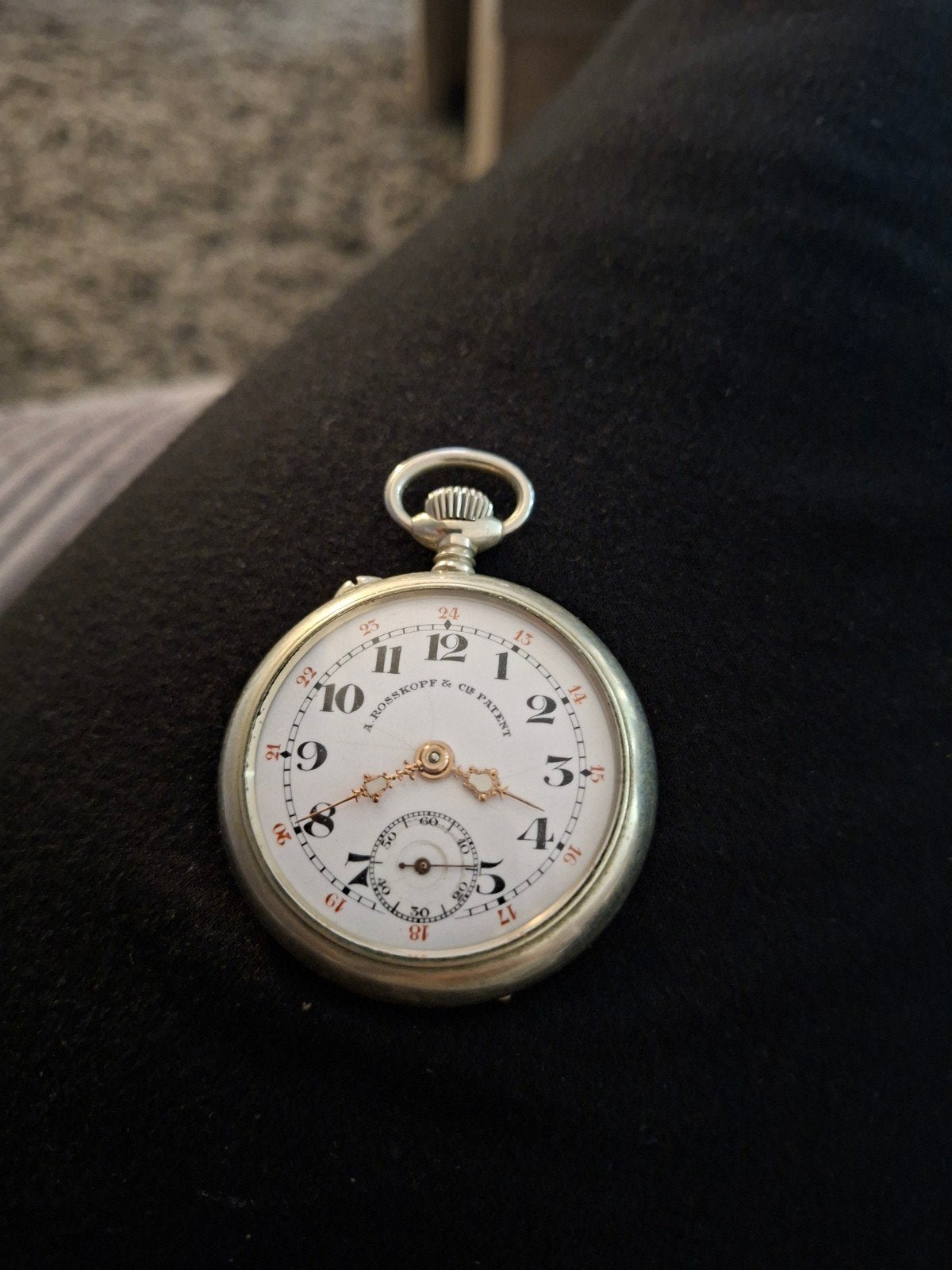 Antiek A. ROSSKOPF & CO PATENT Zakhorloge, Overige merken, Zakhorloge, Ophalen of Verzenden, Voor 1900