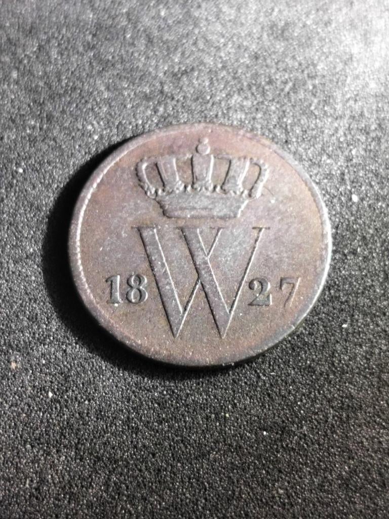 1 cent 1827 Utrecht en Brussel, Ophalen of Verzenden, Koning Willem I, 1 cent